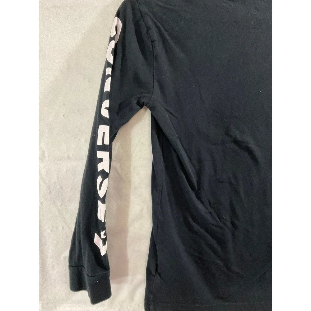 Converse Long Sleeve T-Shirt Boys Youth Medium Black Excellent Graphic Logo